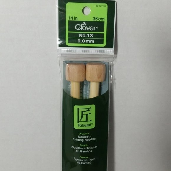 Clover Takumi Bamboo Knitting Needles US 13 14inch - Picture 2 of 7